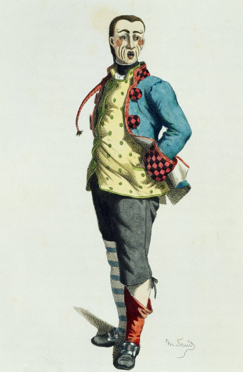 Stenterello em 1858, por Maurice Sand (1823-1889) de Maurice Sand