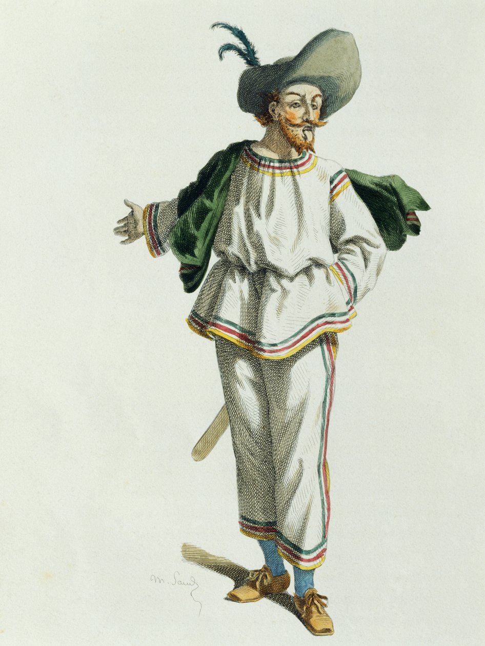 Tabarino em 1618, por Maurice Sand (1823-1889) de Maurice Sand