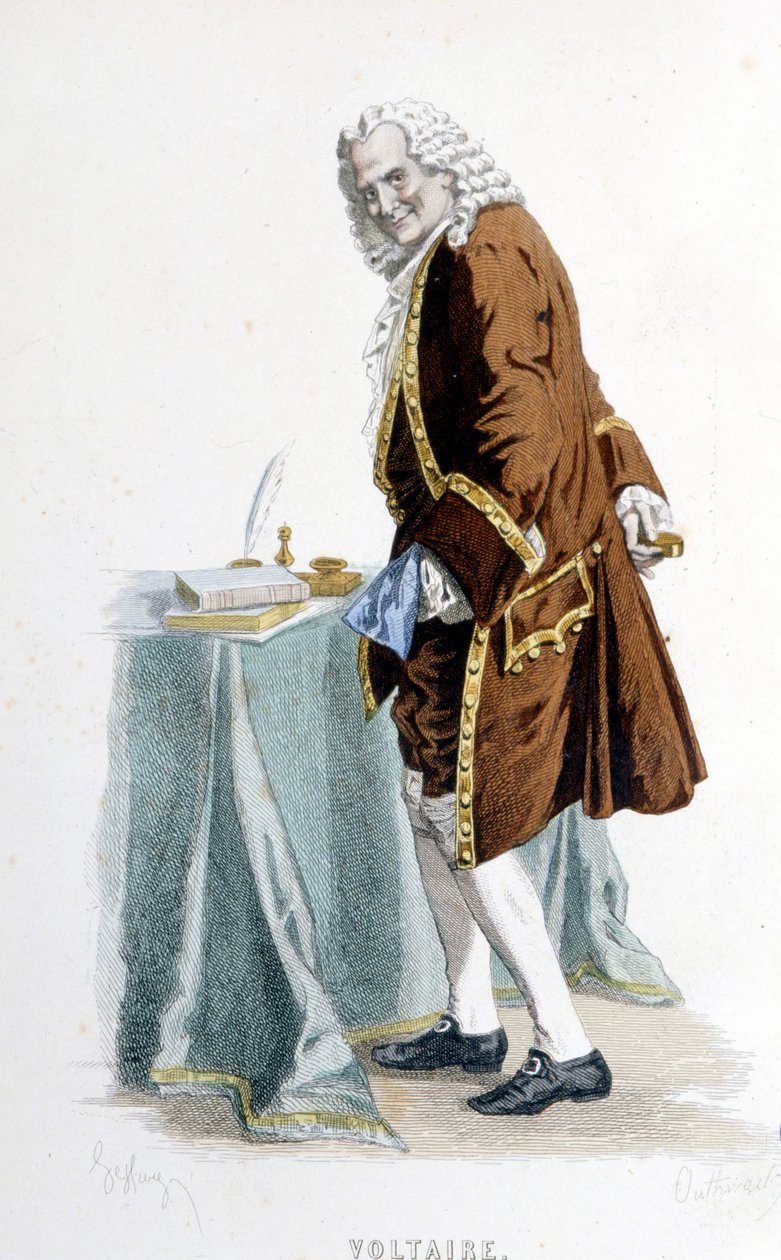 Voltaire pelo Sr. Sand. Século XIX. de Maurice Sand