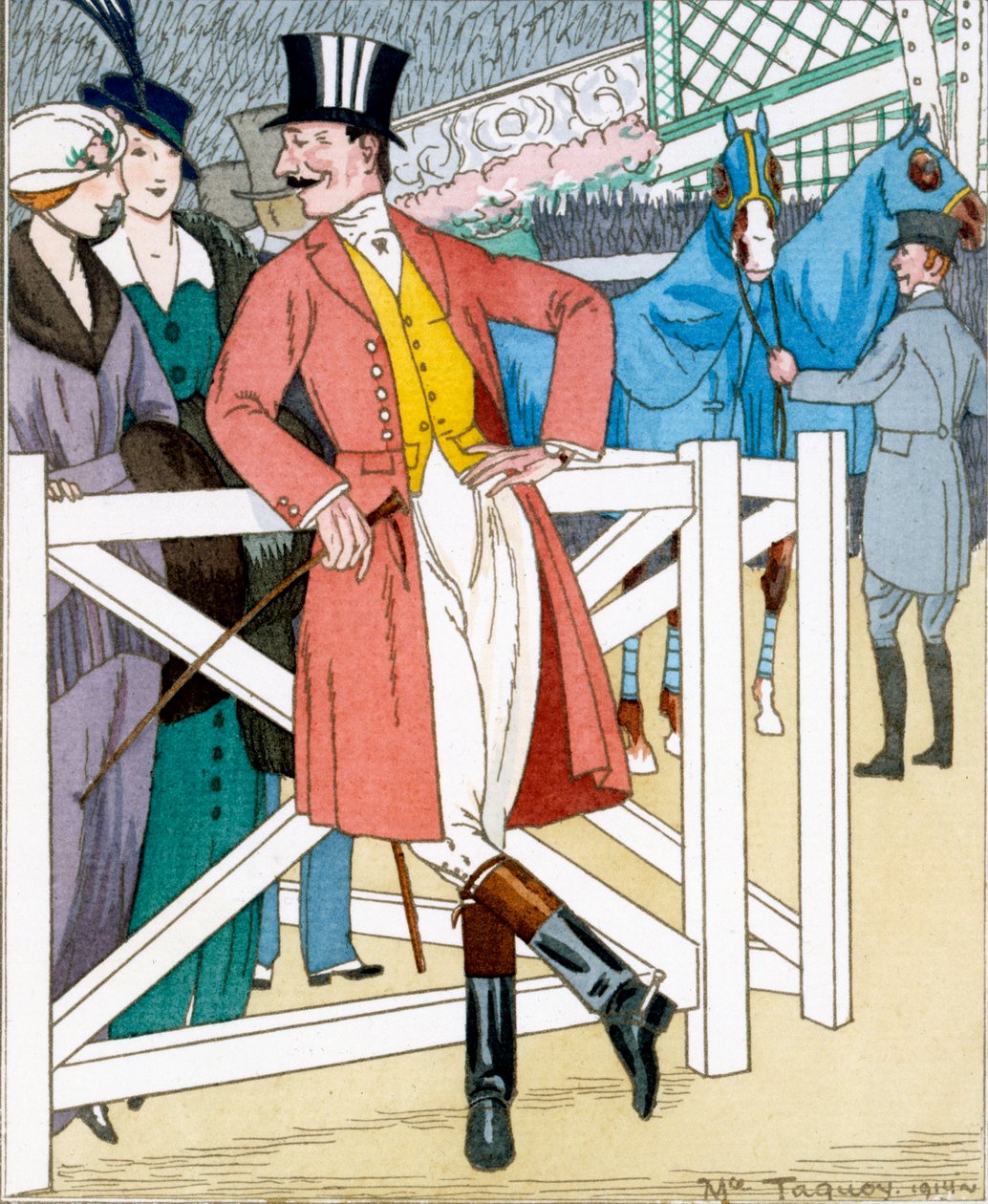 "Gazette du Bon Ton: No. 4, Les Proposes Desobligeants, realizada para o Salão do Cavalo de Maurice Taquoy