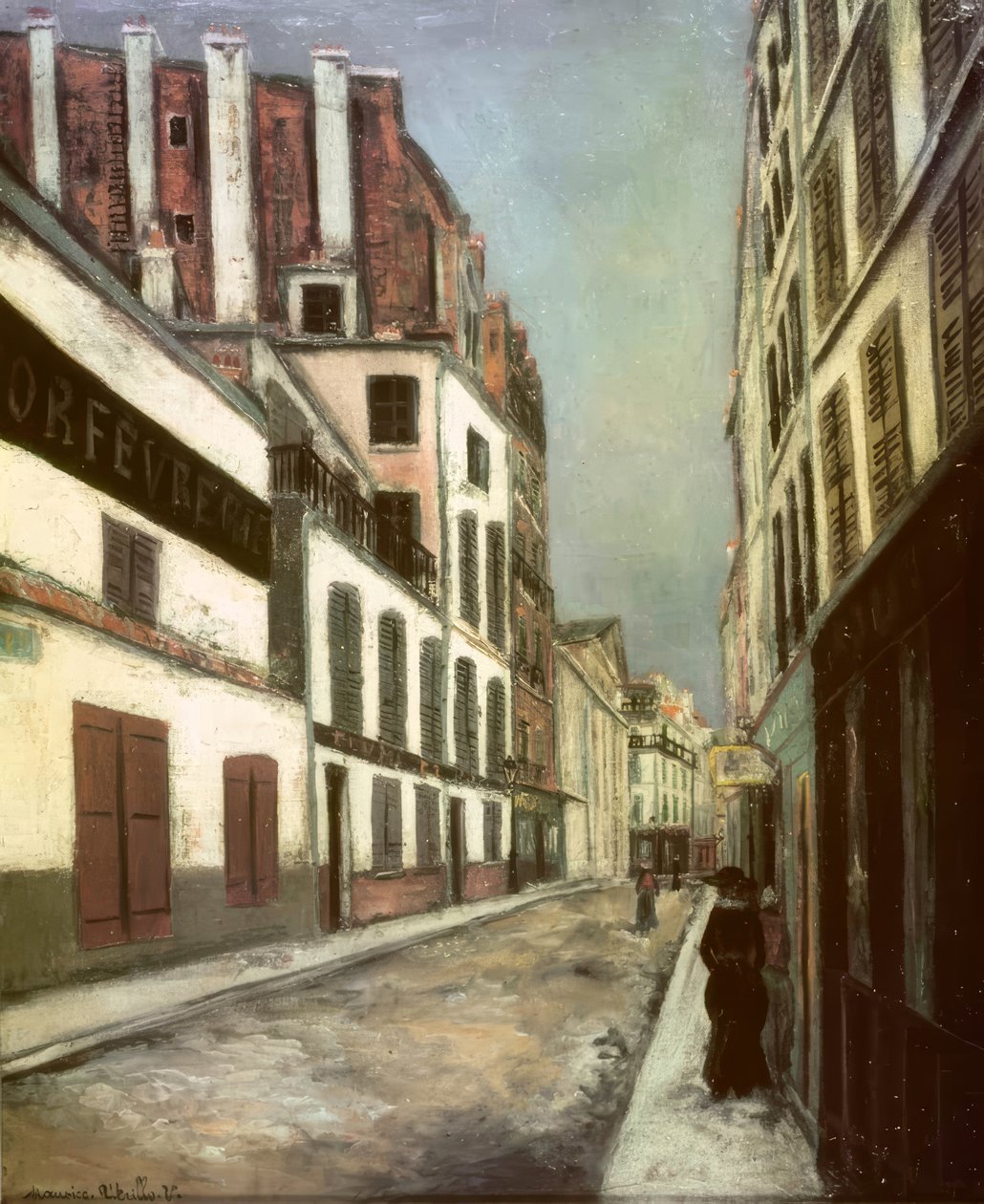 A rua em Saint-Ouen de Maurice Utrillo