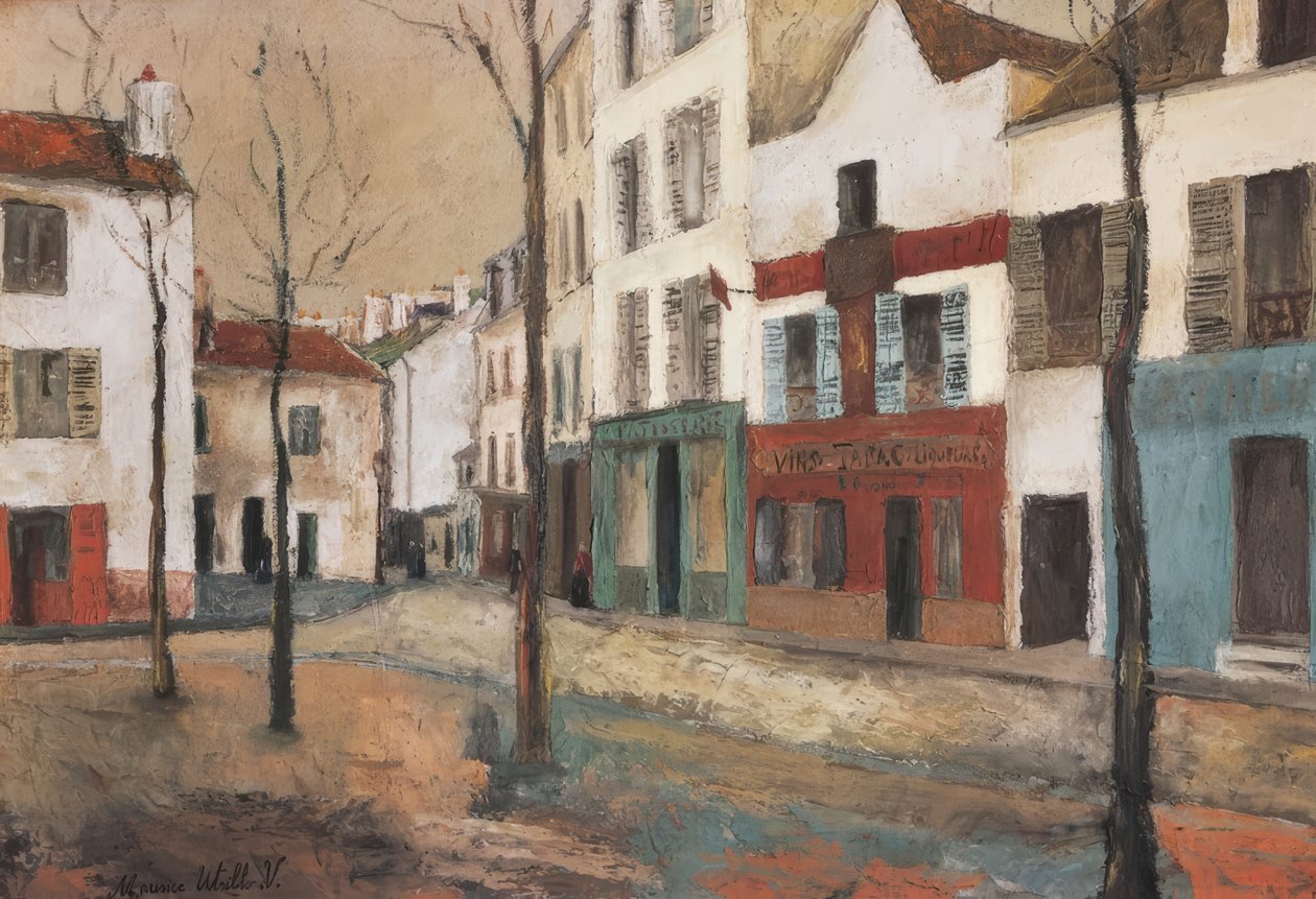 A Place du Tertre, por volta de 1910 de Maurice Utrillo