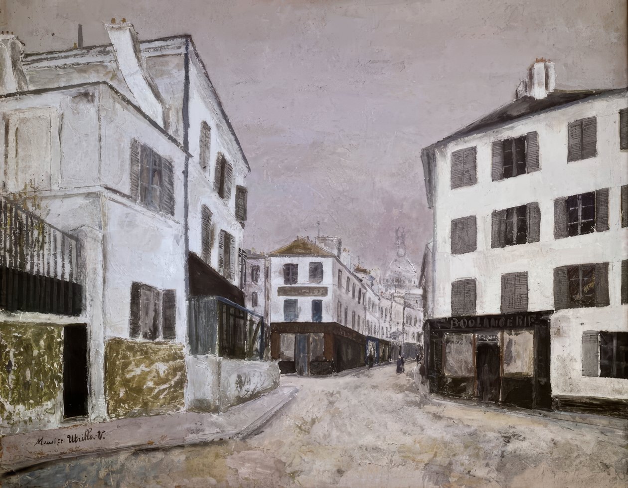 A rua Norvins de Maurice Utrillo