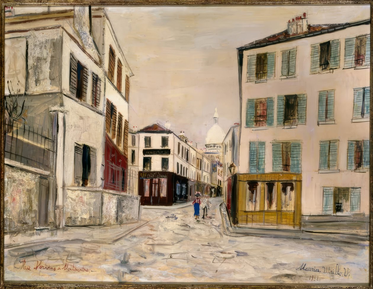 Rua Norvins em Montmartre de Maurice Utrillo