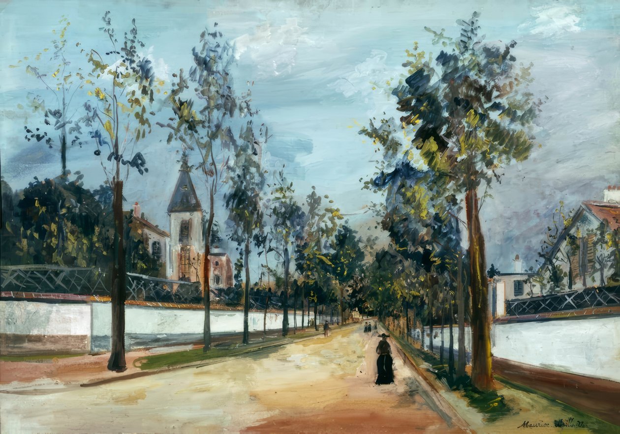 rua suburbana de Maurice Utrillo