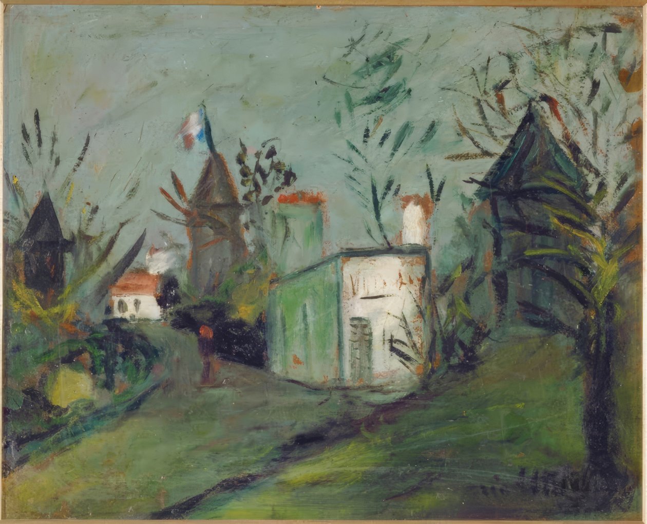 Blick auf Montmartre am 14. Juli von Maurice Utrillo