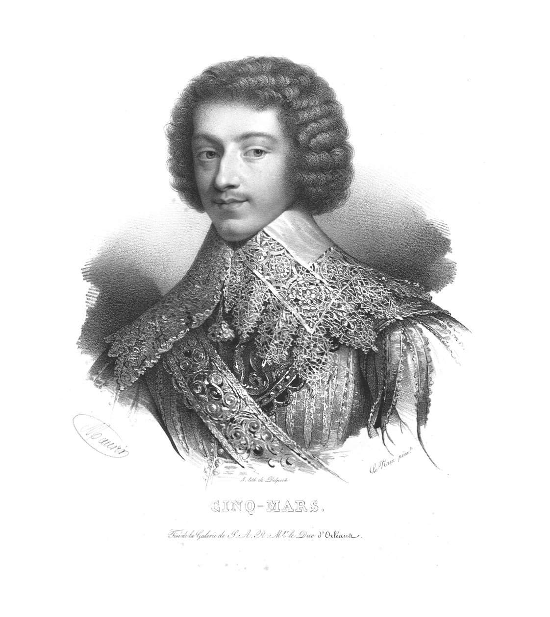Henri Coiffier de Ruzé, marquês de Cinq-Mars, c1820s. de Maurin