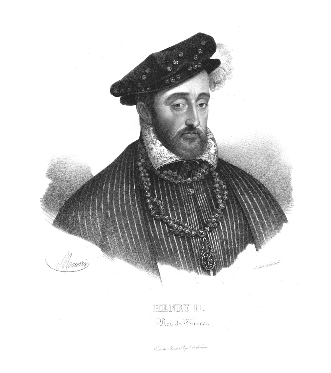 Henrique II, rei da França, c1820s de Maurin