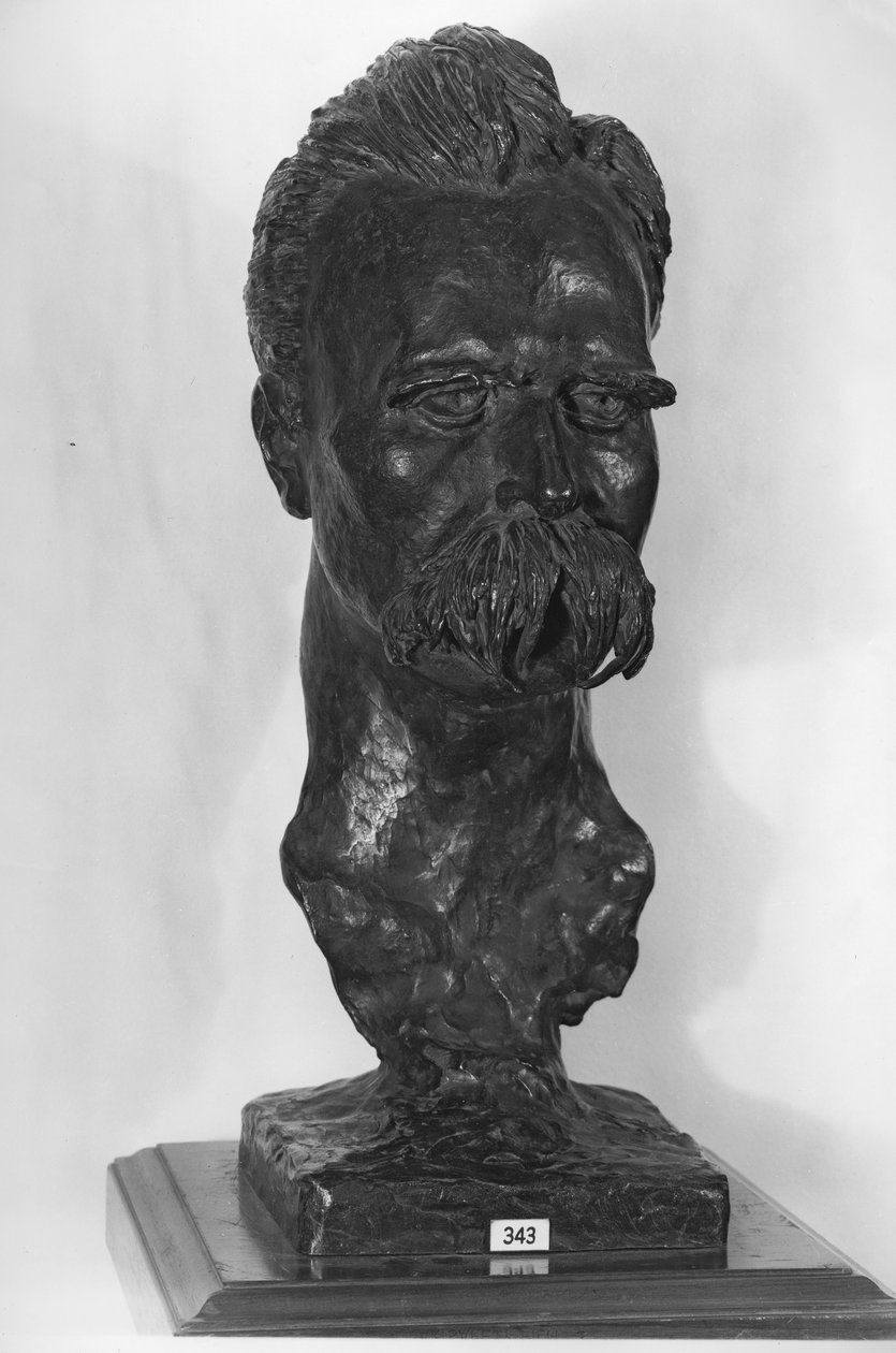 Busto de Friedrich Nietzsche (1844-1900) Filósofo alemão, 1902 (bronze) de Max Klinger