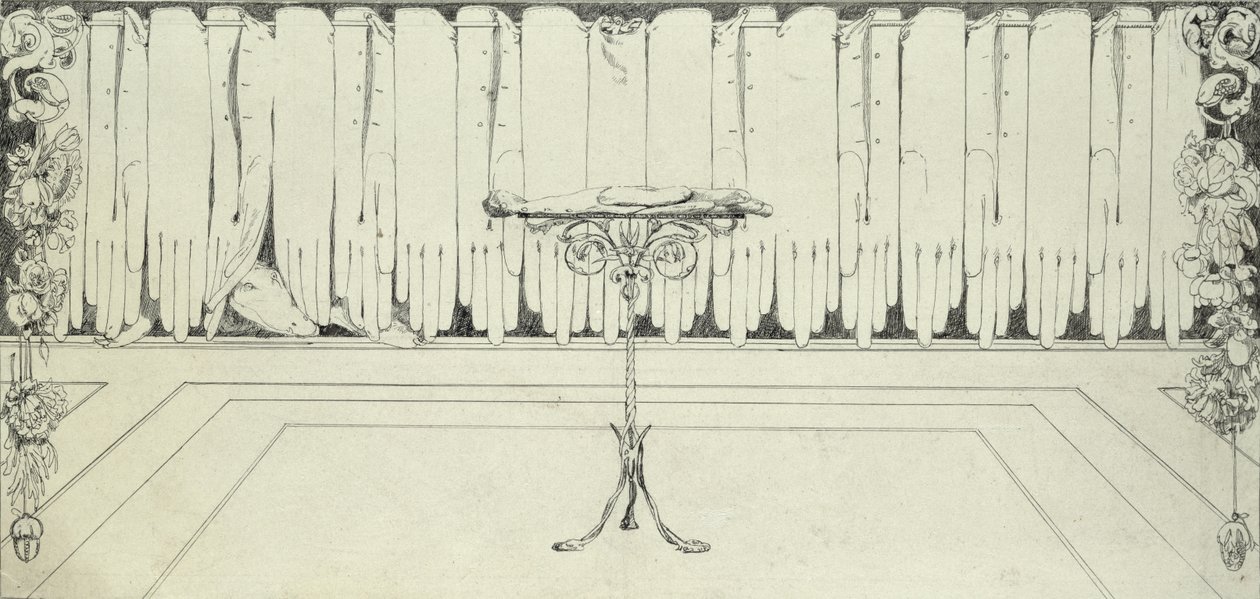 Tranquilidade de uma série de dez placas de "Paráfrase sobre a descoberta de uma luva", publicado em 1881, 1878 (aquatint) de Max Klinger