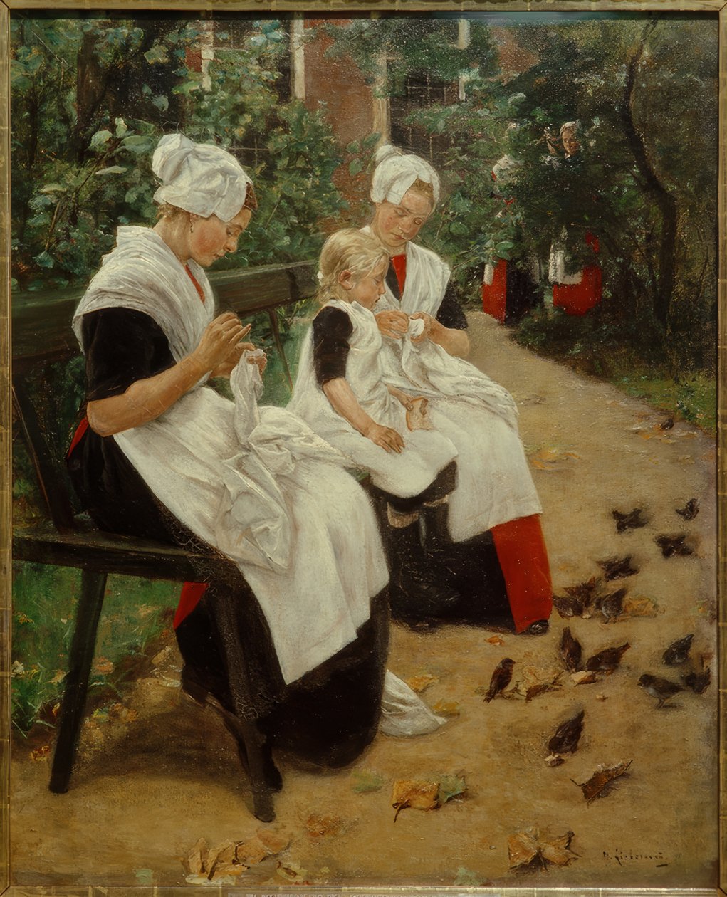 Garota órfã de Amsterdã no jardim de Max Liebermann