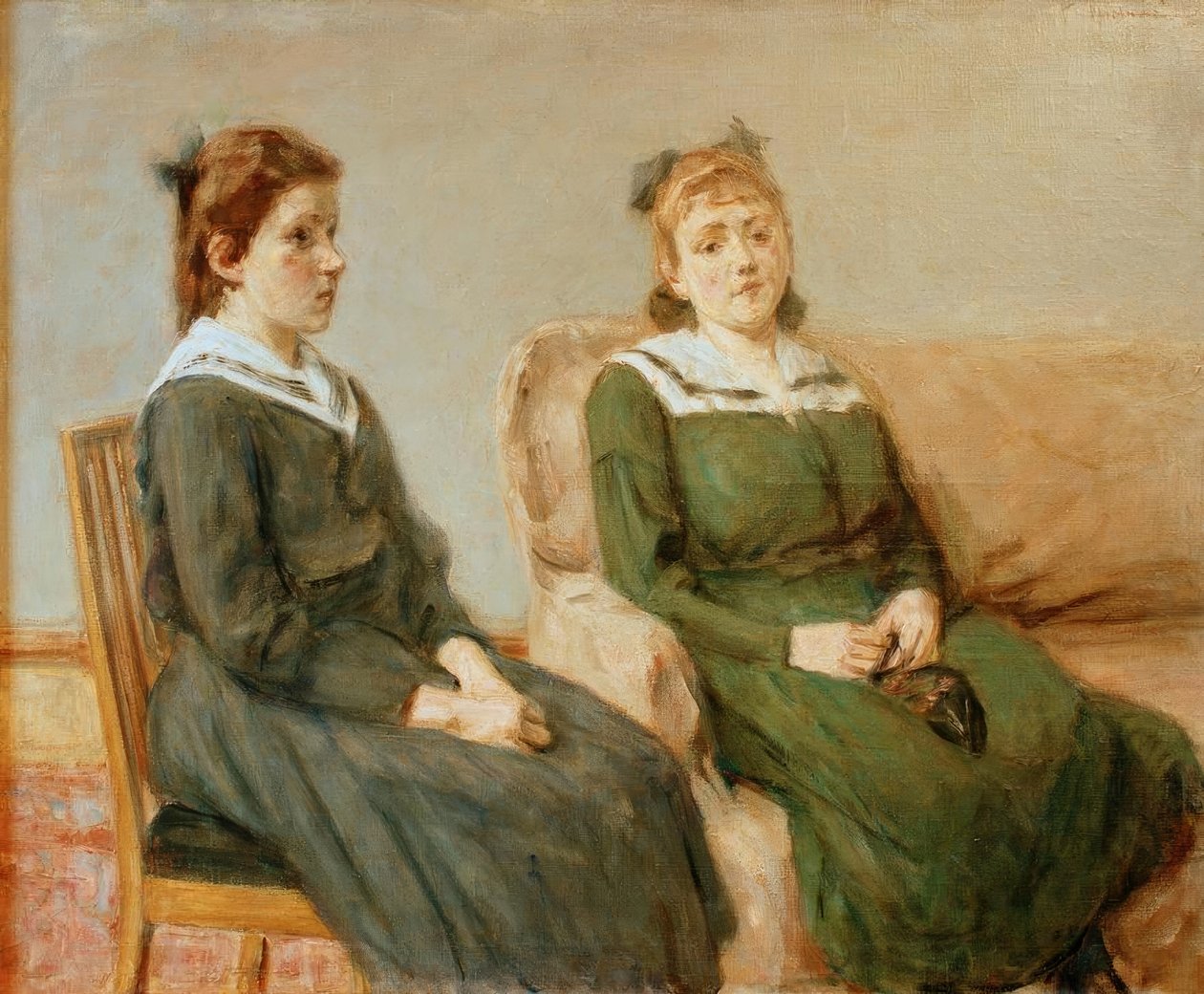 Retrato do couro filhas de Max Liebermann