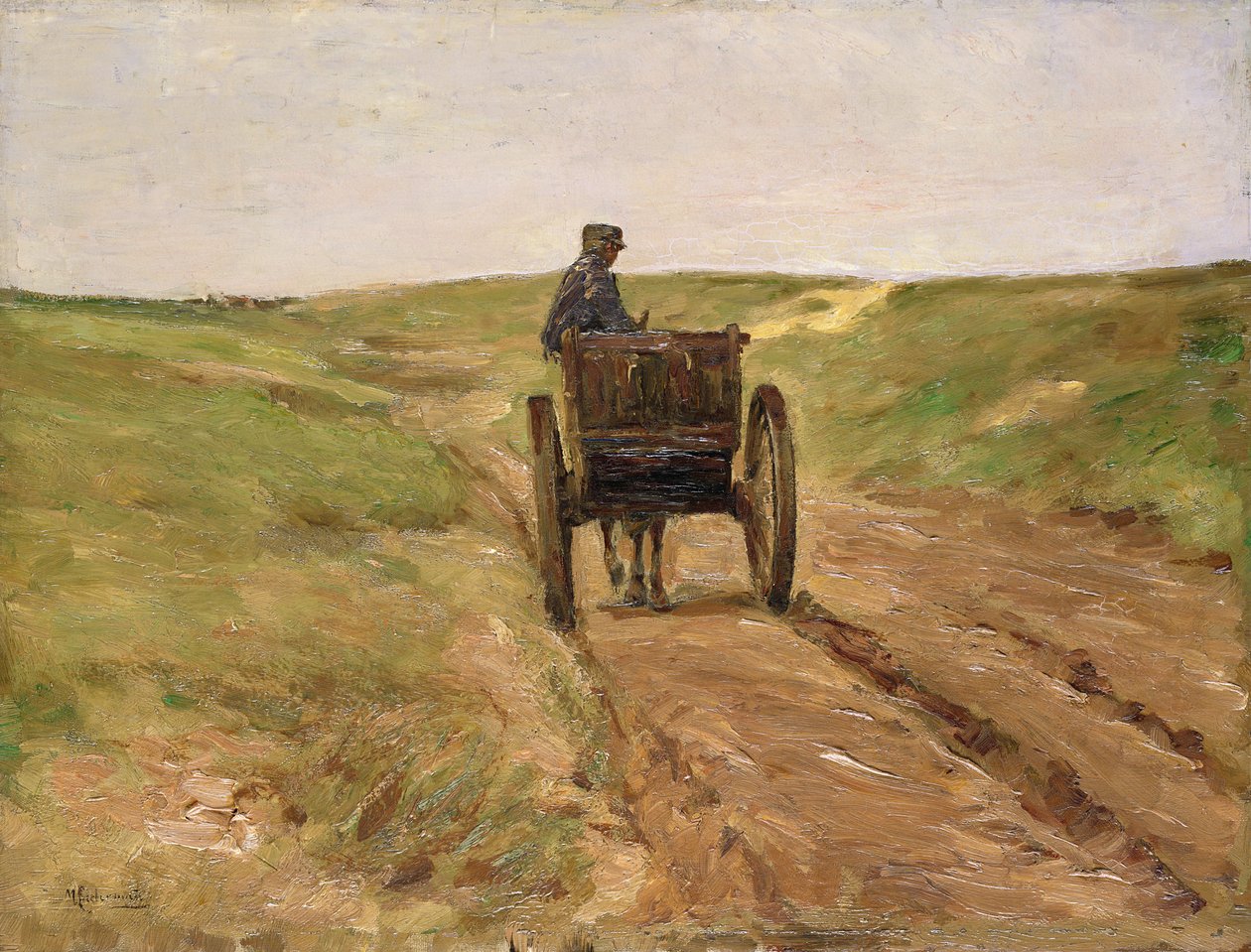 Carrinho em Katwijk, 1889 de Max Liebermann