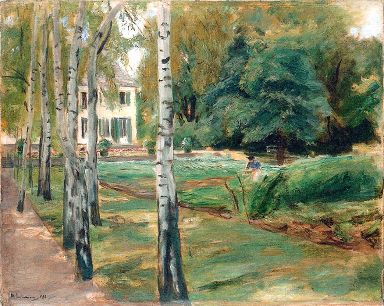 A avenida de bétulas no Wannseegarten a oeste de Max Liebermann