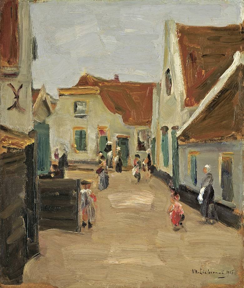 Rua da vila em Noordwijk de Max Liebermann