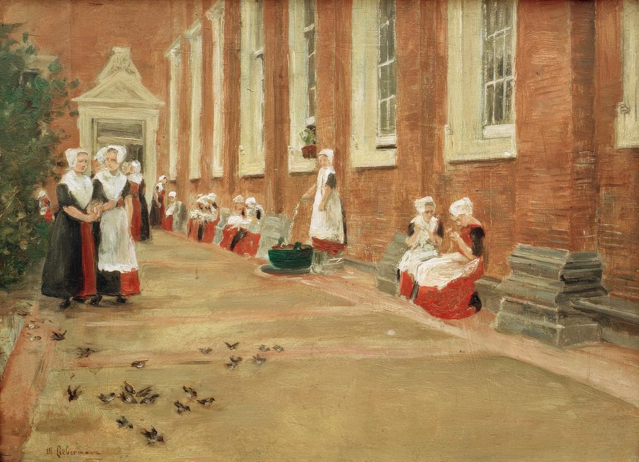 Tempo livre no orfanato de Amsterdã de Max Liebermann