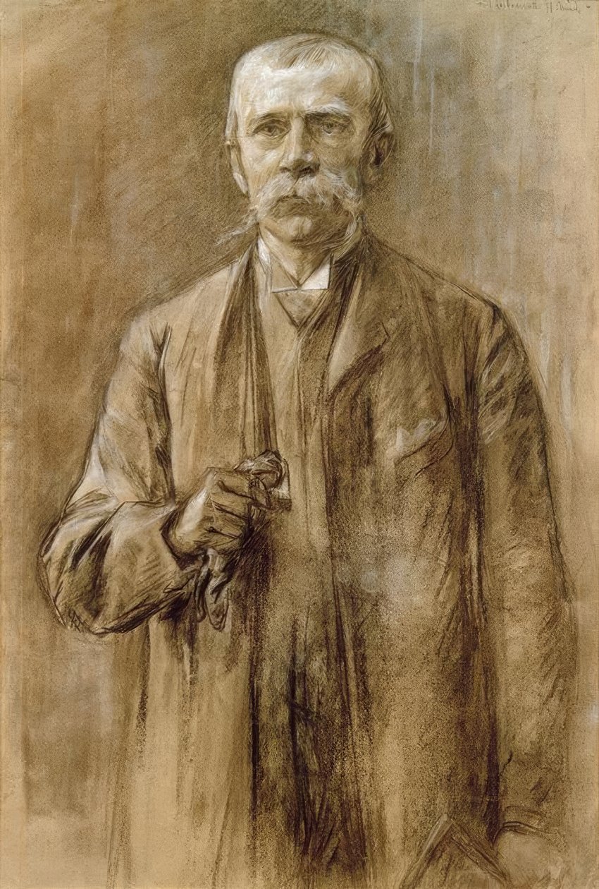 Fritz von Uhde - Desenho de Max Liebermann de Max Liebermann