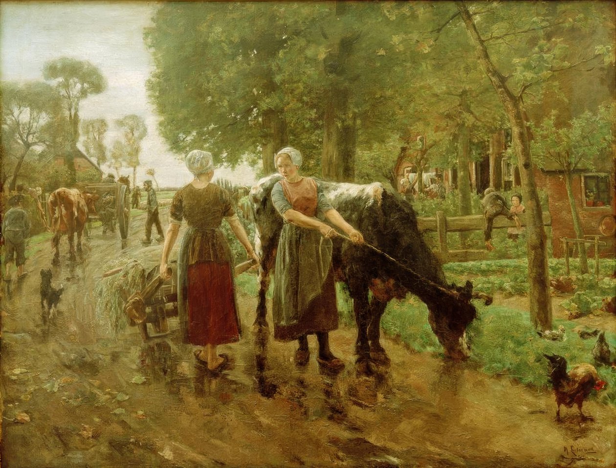 Rua da vila holandesa de Max Liebermann