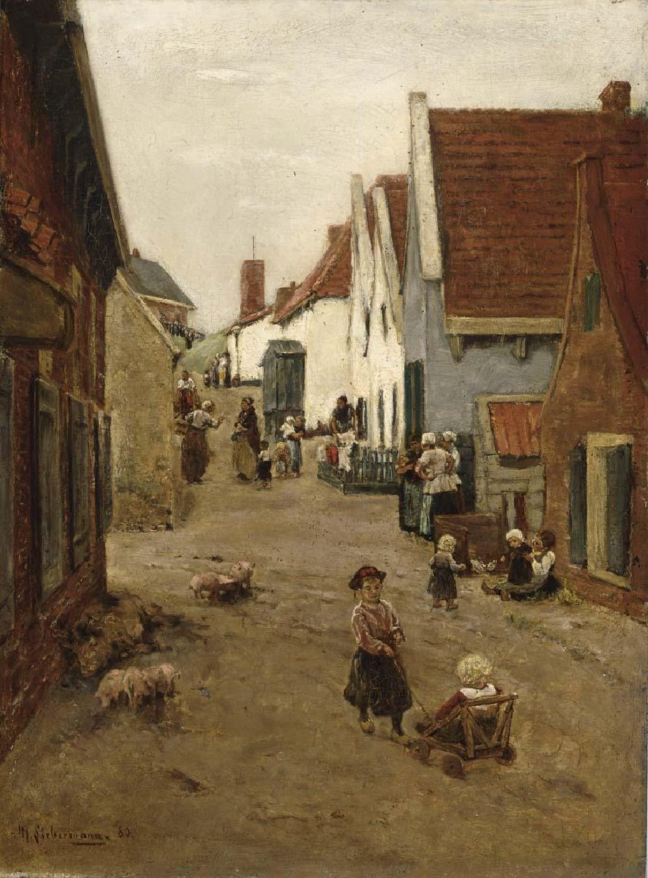 Rua da vila holandesa de Max Liebermann