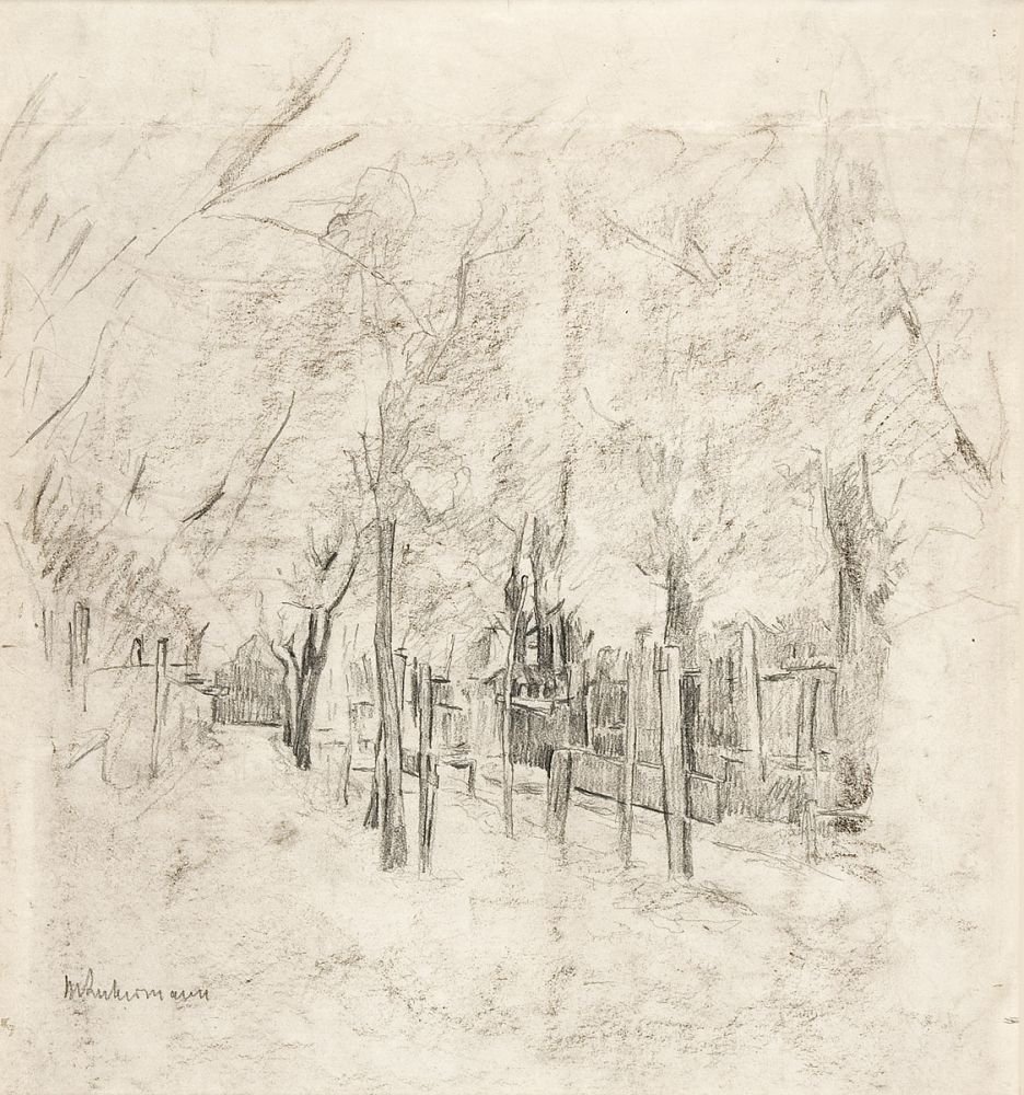 Rua da vila holandesa em Katwijk de Max Liebermann