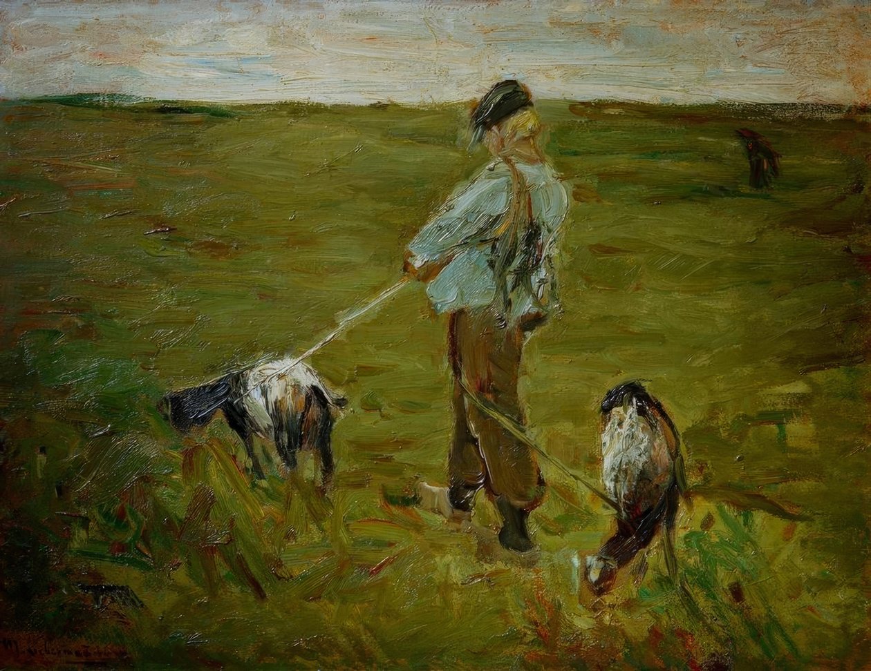 Menino com cabras de Max Liebermann