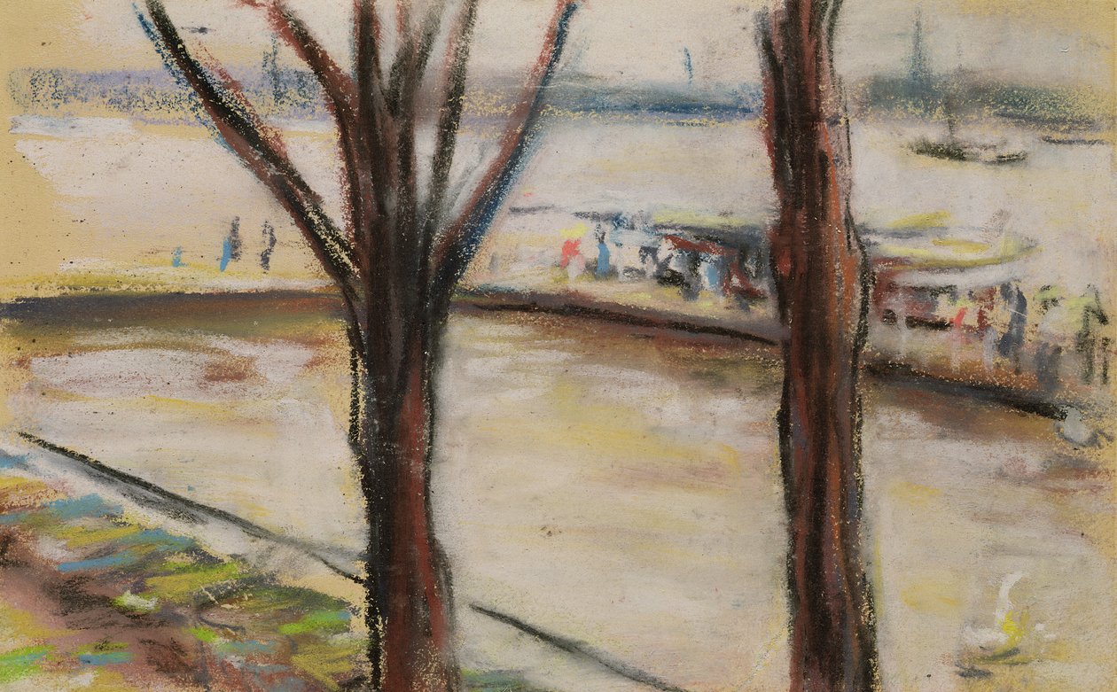 Fase de pouso no Uhlenhorster Fahrhaus no outono de 1909 de Max Liebermann