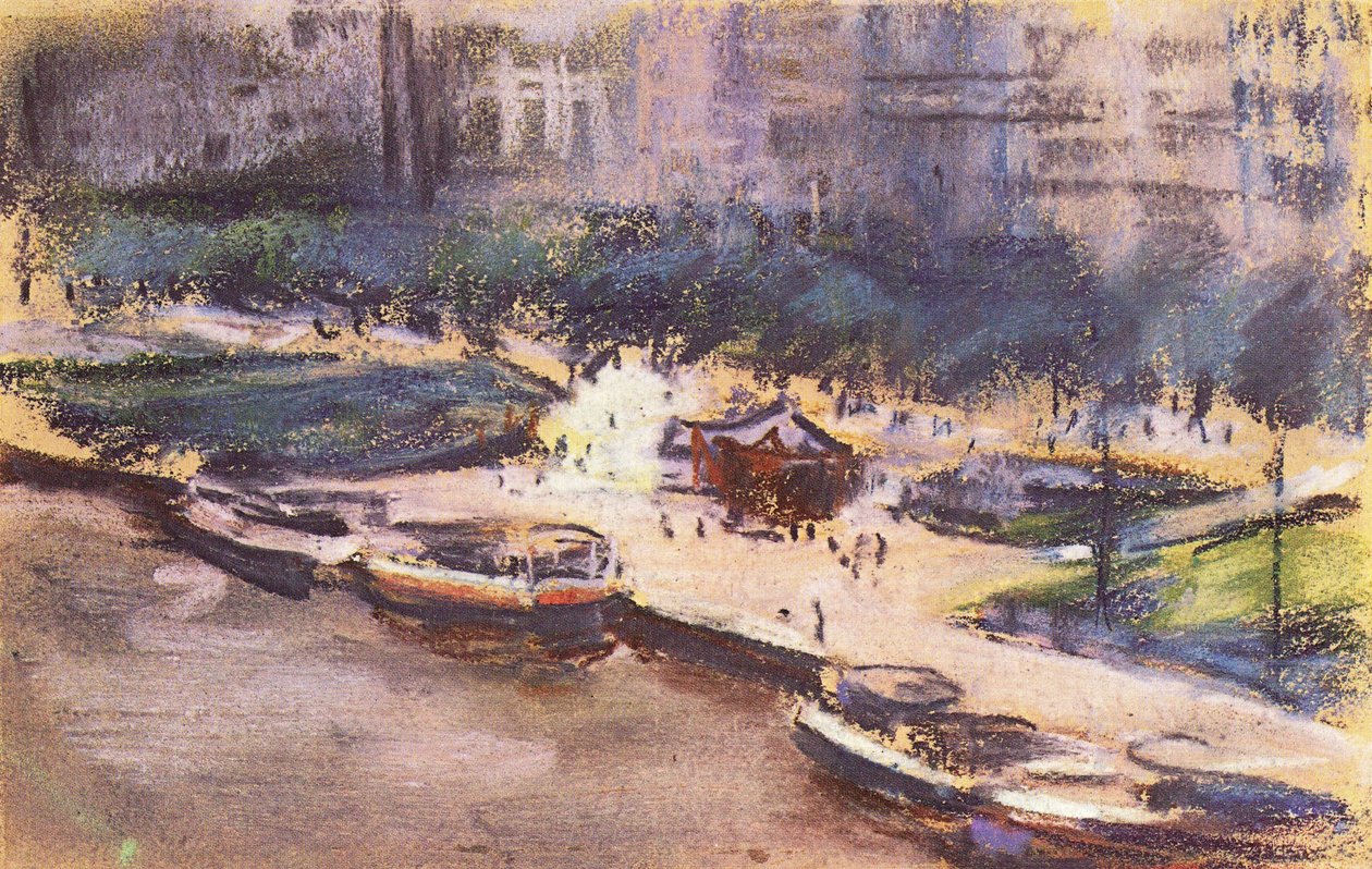 Lugar de desembarque em Jungfernstieg em Hamburgo de Max Liebermann