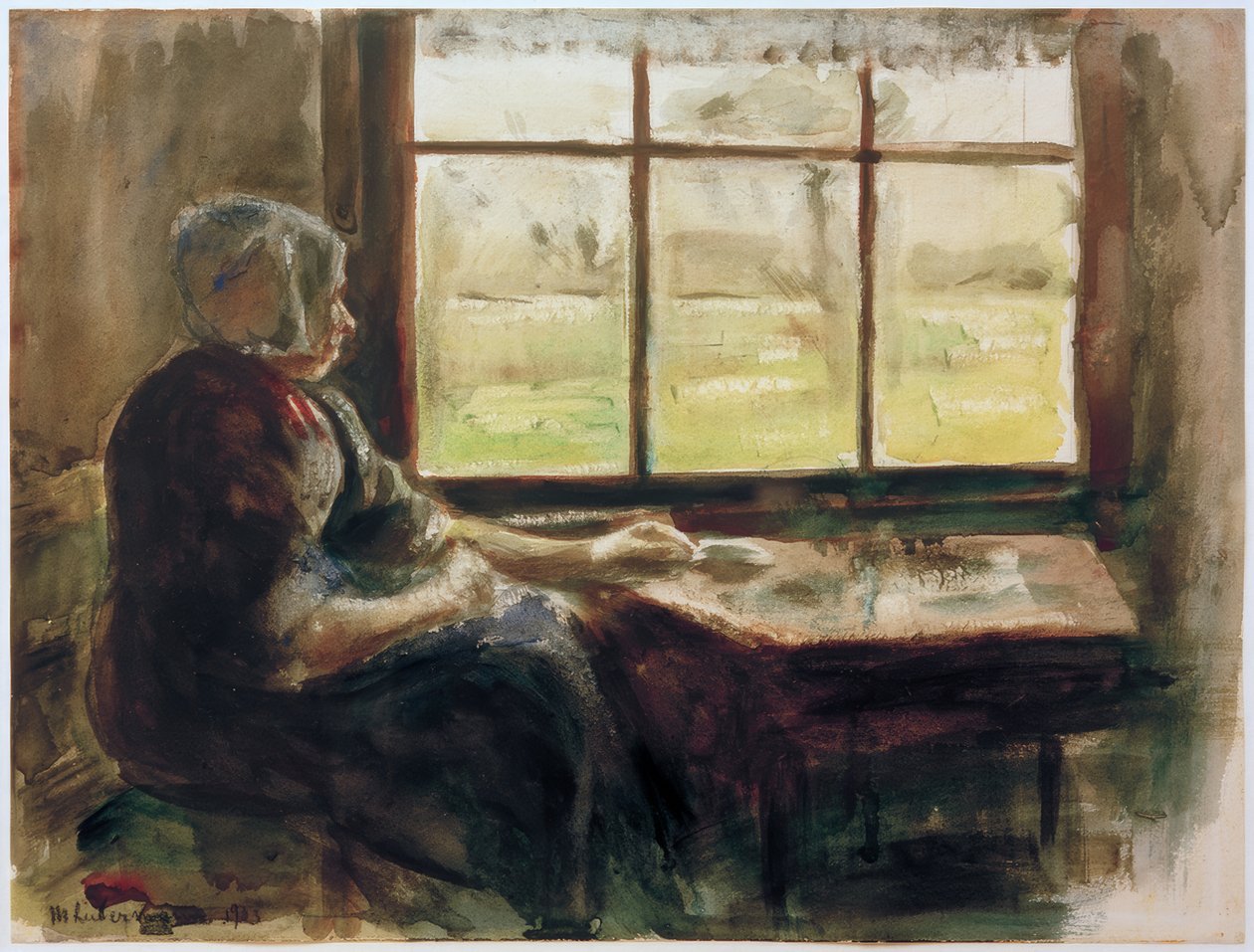 M.Liebermann, holandesa na janela de Max Liebermann