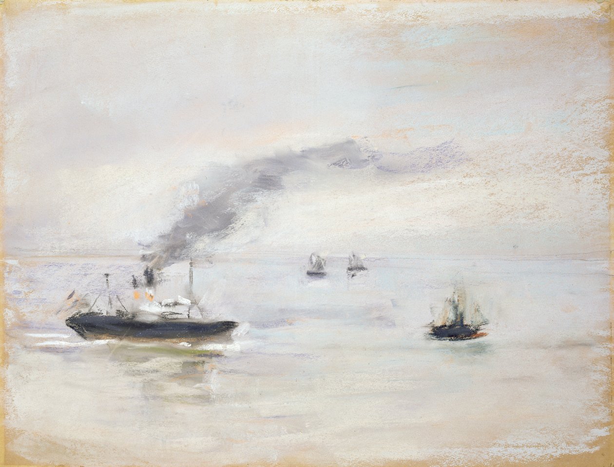Atmosfera de dia chuvoso perto do Elba, 1903 (pastel sobre papel) de Max Liebermann