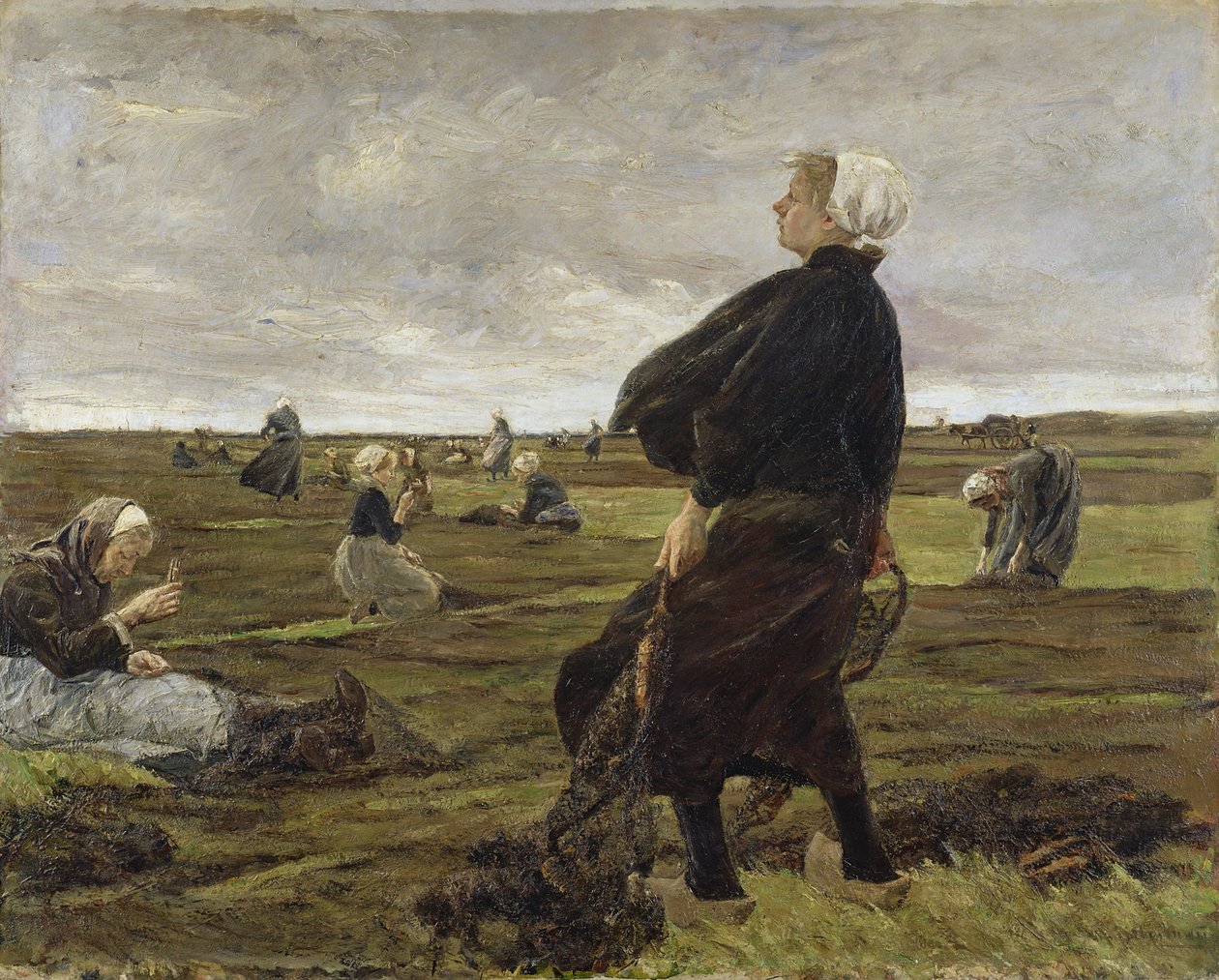 Reparando as redes, 1889 (ver 144755 para detalhes) de Max Liebermann