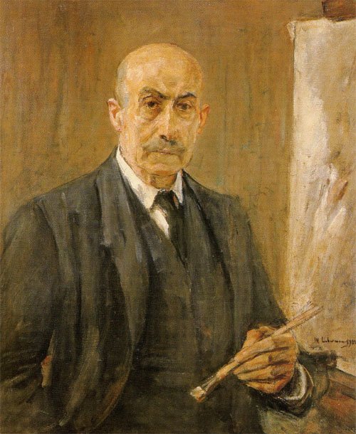 Auto-retrato com paleta de Max Liebermann