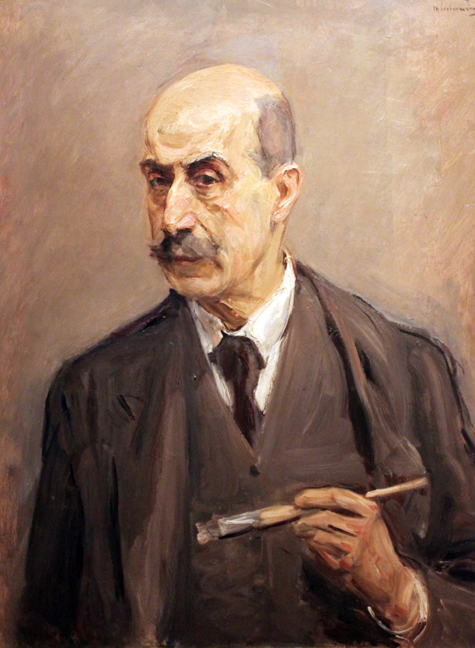 Auto-retrato com escova de Max Liebermann