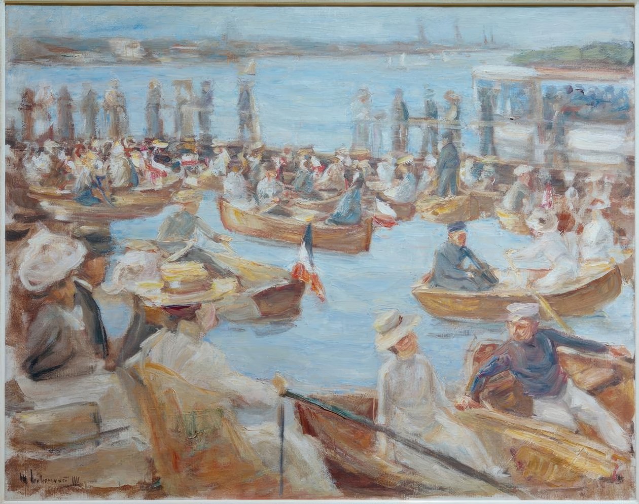 Noite de verão no Alster com passeios de barco de Max Liebermann