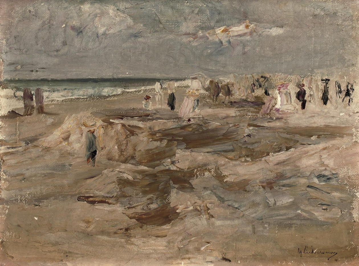 Praia em Nordwijk de Max Liebermann