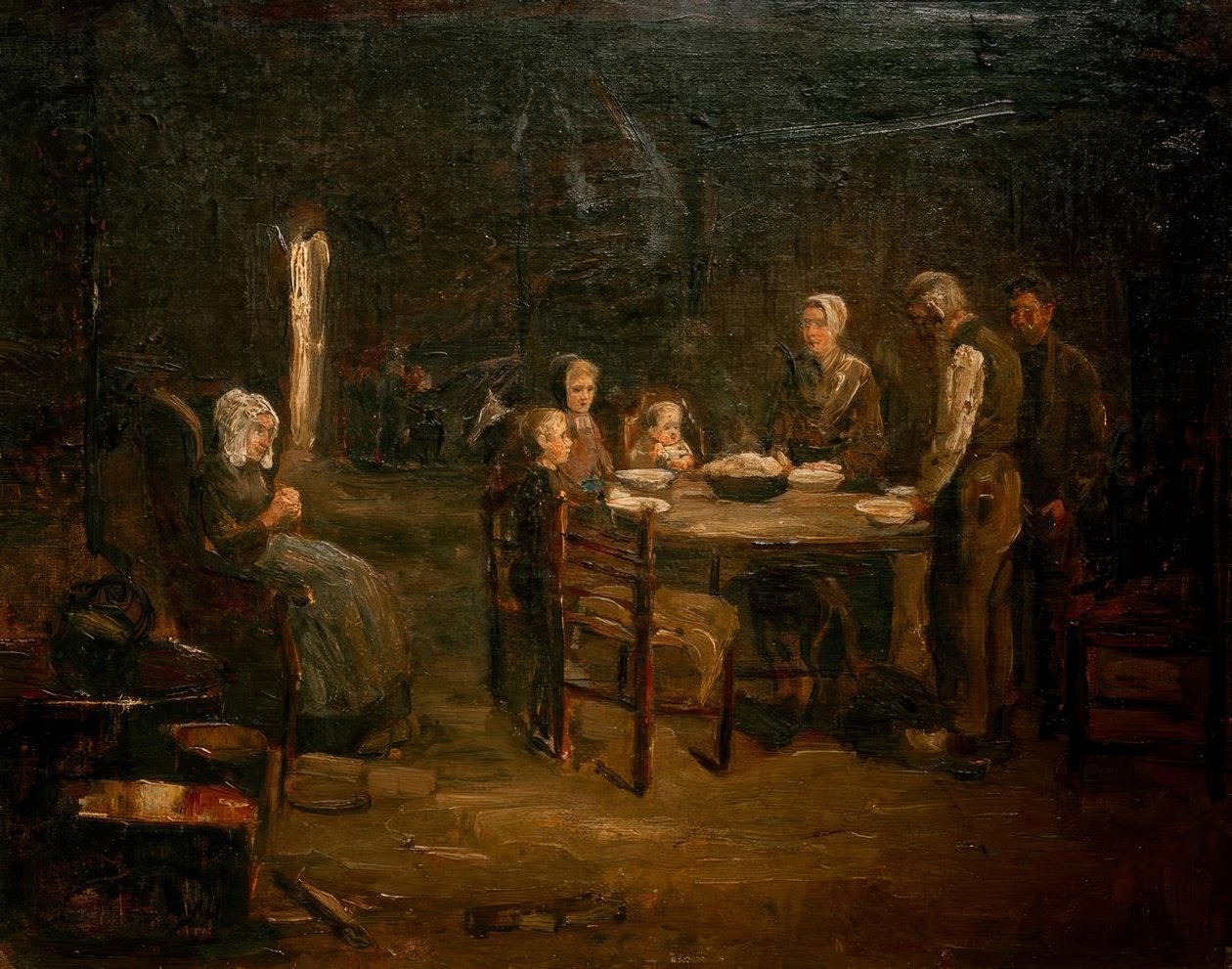 Estude para a oração de oração de Max Liebermann