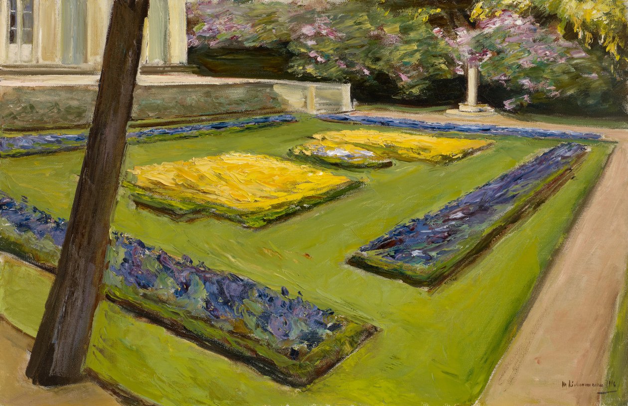 Terraço no jardim perto do Lago Wannsee em direção ao noroeste, 1916 de Max Liebermann