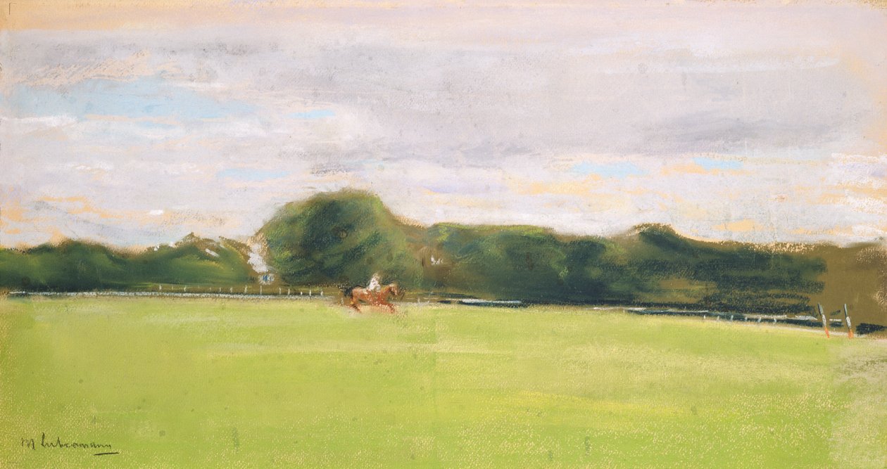 O Campo de Polo em Jenischs Park, 1902 (pastel sobre papel) de Max Liebermann