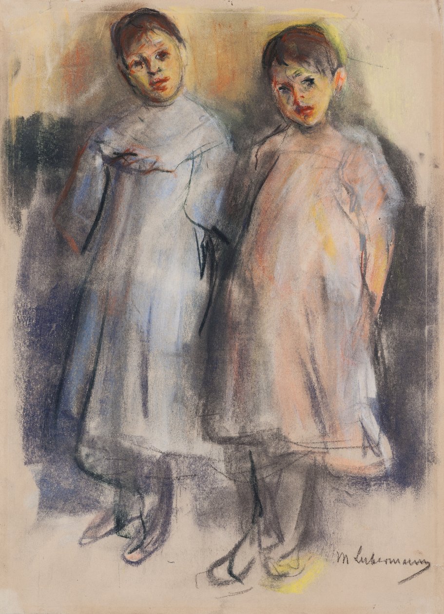 Duas meninas, c.1902 de Max Liebermann