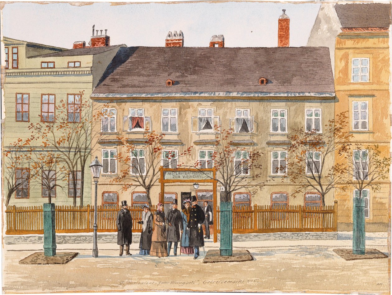 VI., Restaurante Zum Weingartl, Getreidemarkt no. 5 de Max Neubauer