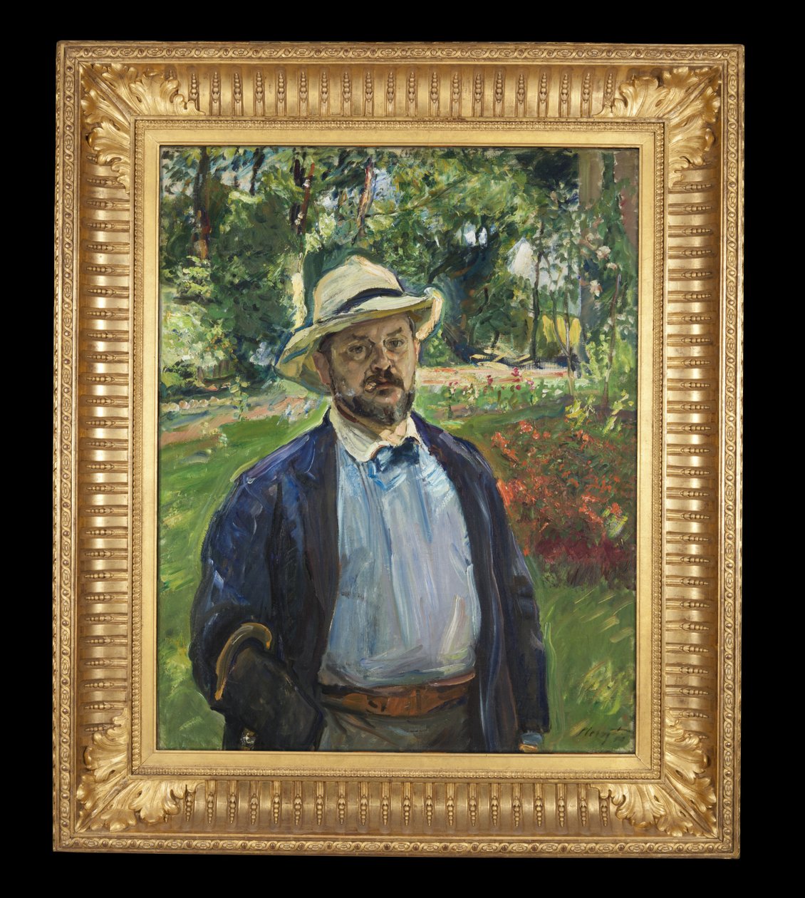 Um auto-retrato no jardim em Godramstein, 1910 de Max Slevogt