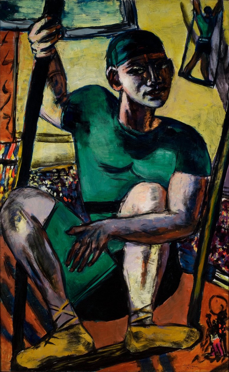 Acrobata no trapézio de Max Beckmann