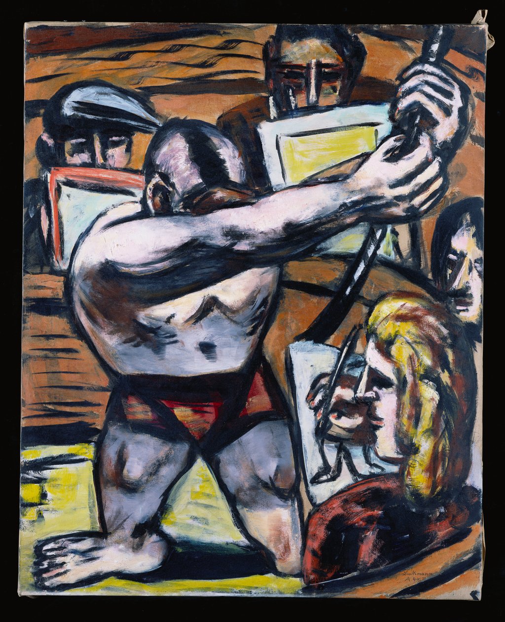 Akademie II, Outono de 1944 (óleo sobre tela) de Max Beckmann