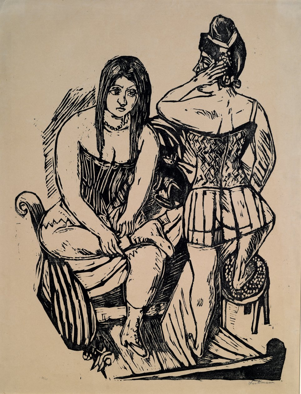 Na casa de banho de Max Beckmann