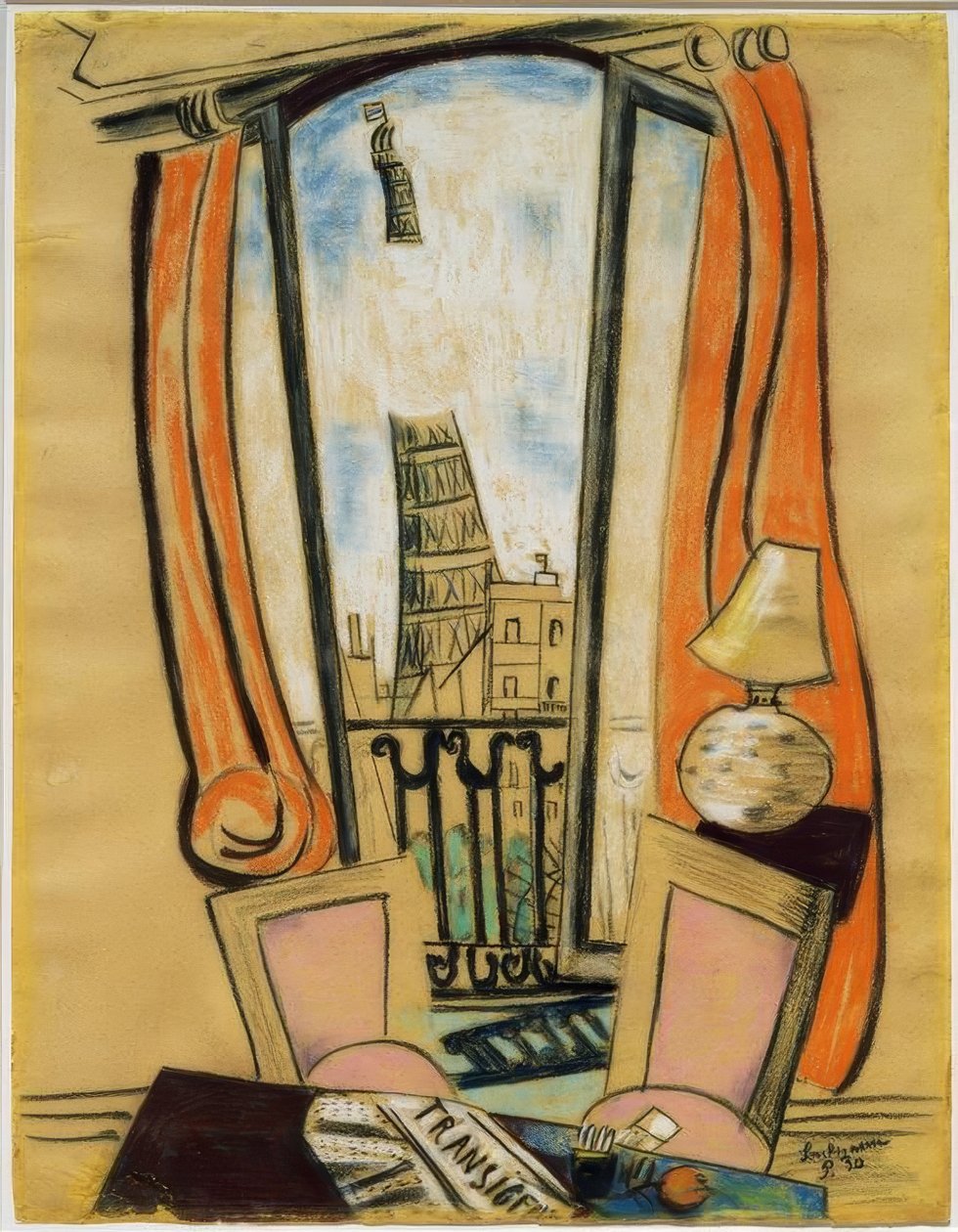 Vista da janela (Torre Eiffel) de Max Beckmann