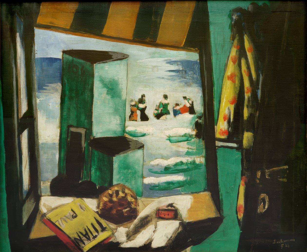Cubículo de banho, verde de Max Beckmann