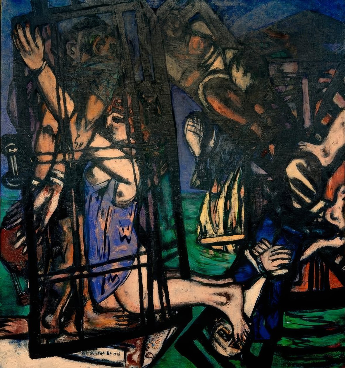 Balão com moinho de vento. O moinho de Max Beckmann