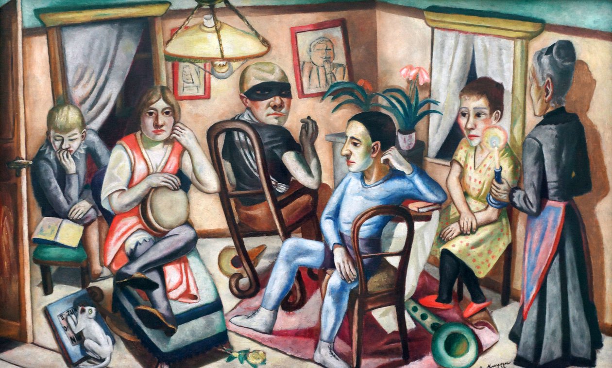 Antes do baile de máscaras de Max Beckmann