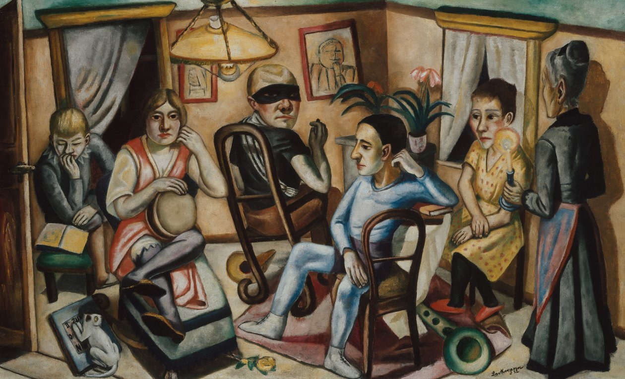 Antes do Baile de Mascaramento, 1922. de Max Beckmann