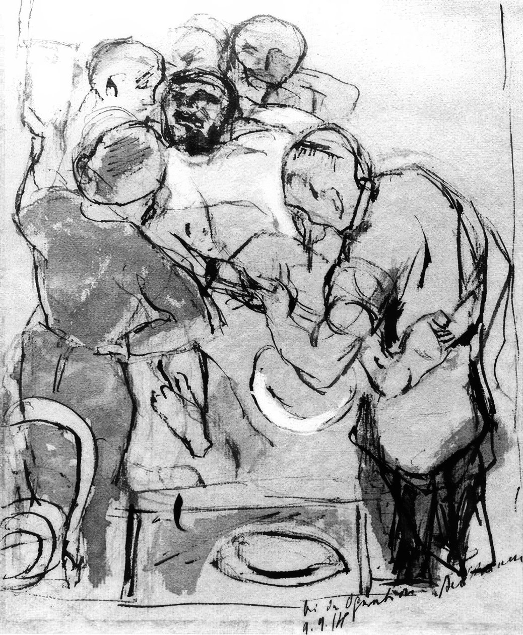 Durante a operação de Max Beckmann
