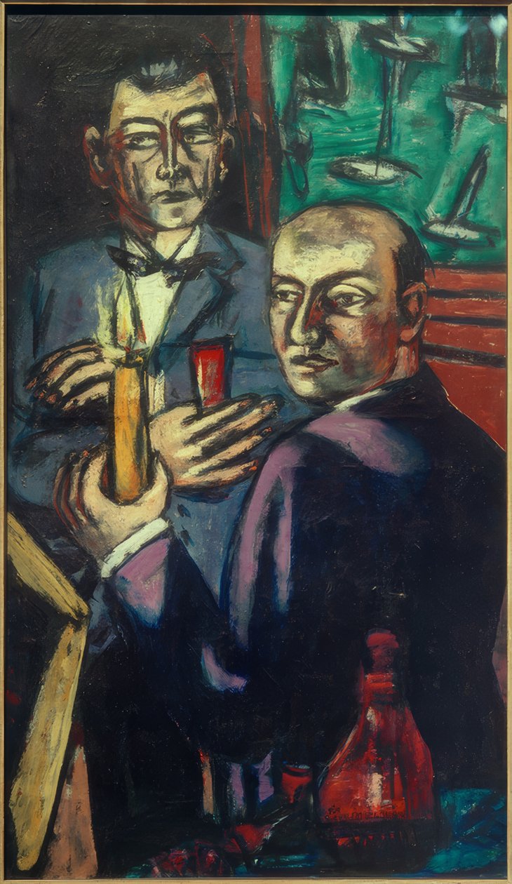 Retrato Curt Valentin e Hanns Swarzenski de Max Beckmann
